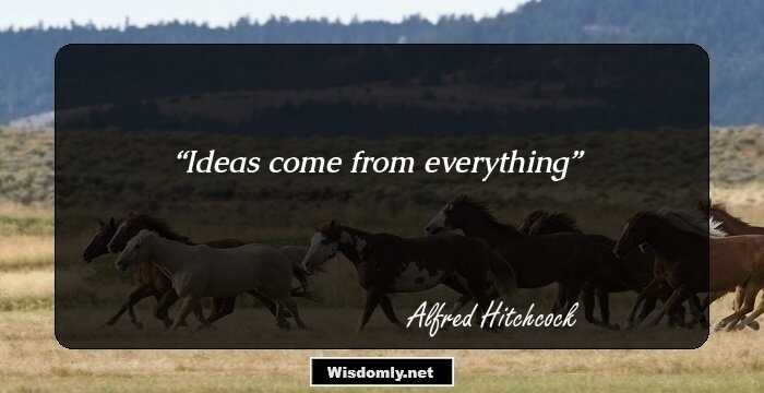 Ideas come from everything