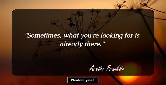 Sometimes, what you're looking for is already there.