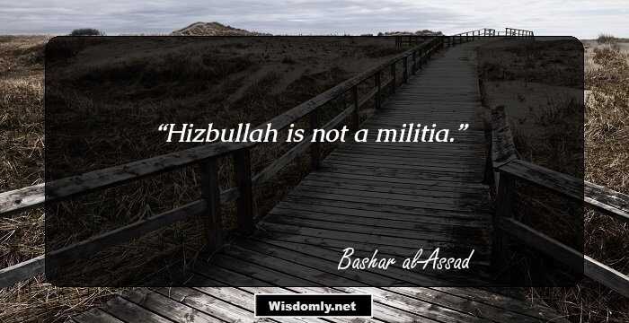 Hizbullah is not a militia.