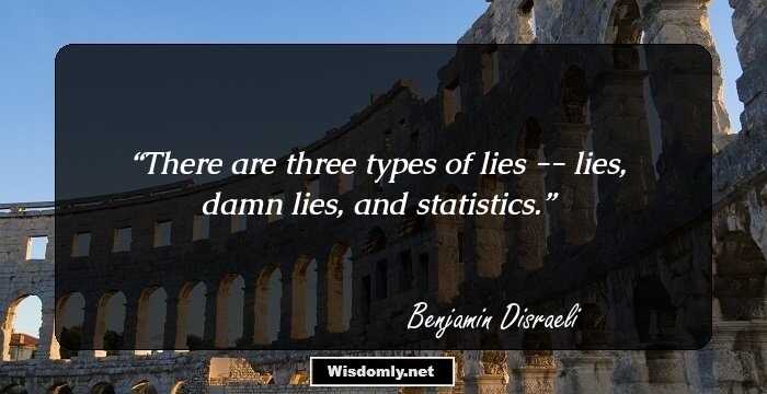 There are three types of lies -- lies, damn lies, and statistics.