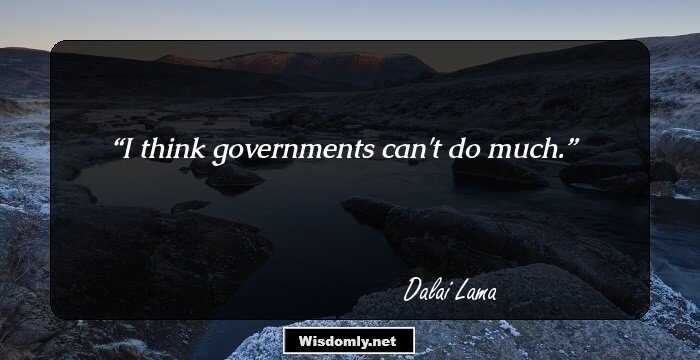 I think governments can't do much.