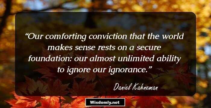 Our comforting conviction that the world makes sense rests on a secure foundation: our almost unlimited ability to ignore our ignorance.