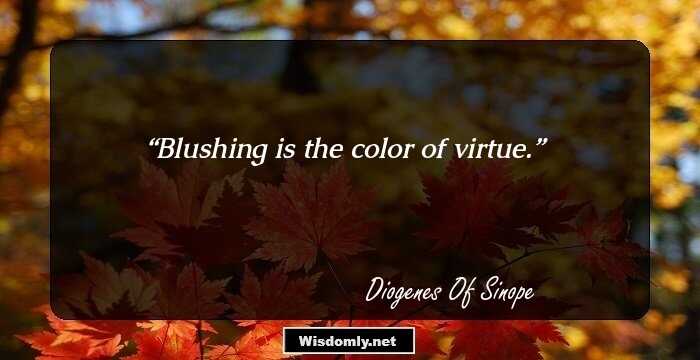 Blushing is the color of virtue.