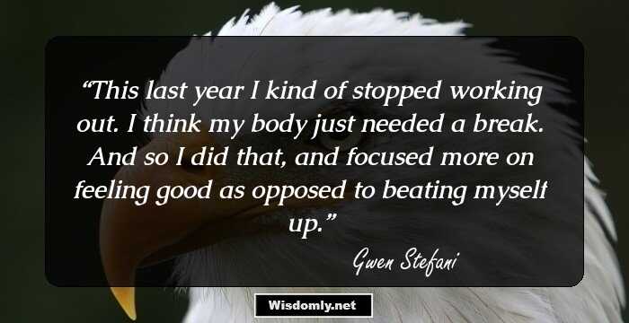 This last year I kind of stopped working out. I think my body just needed a break. And so I did that, and focused more on feeling good as opposed to beating myself up.