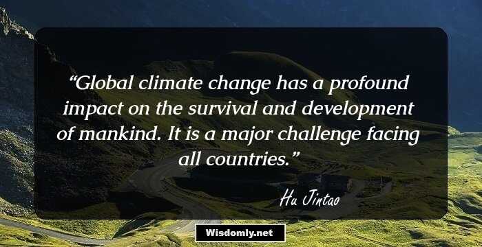 Global climate change has a profound impact on the survival and development of mankind. It is a major challenge facing all countries.