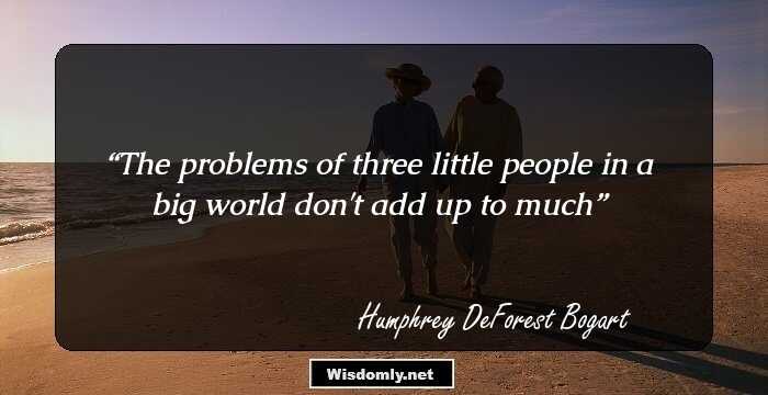 The problems of three little people in a big world don't add up to much