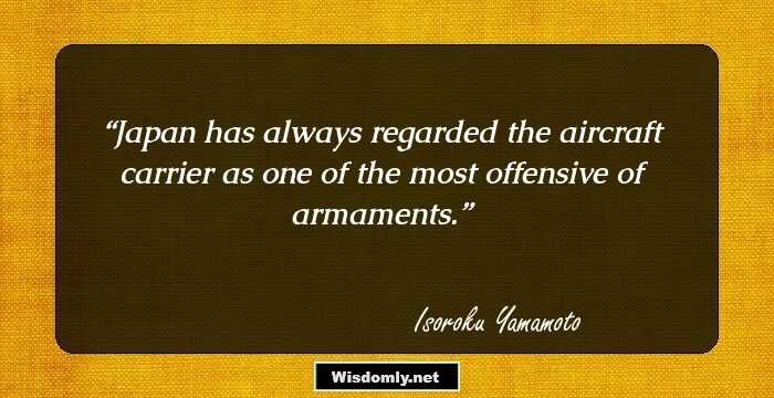 Japan has always regarded the aircraft carrier as one of the most offensive of armaments.