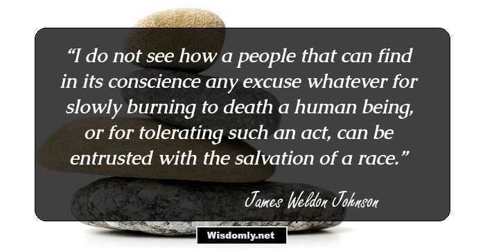 I do not see how a people that can find in its conscience any excuse whatever for slowly burning to death a human being, or for tolerating such an act, can be entrusted with the salvation of a race.