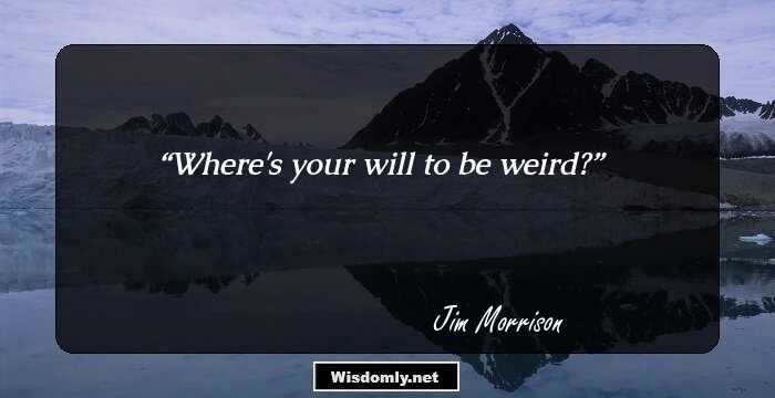 Where's your will to be weird?