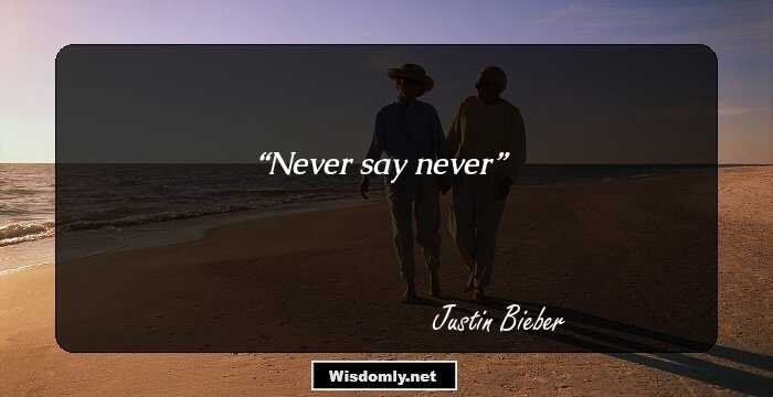 Never say never