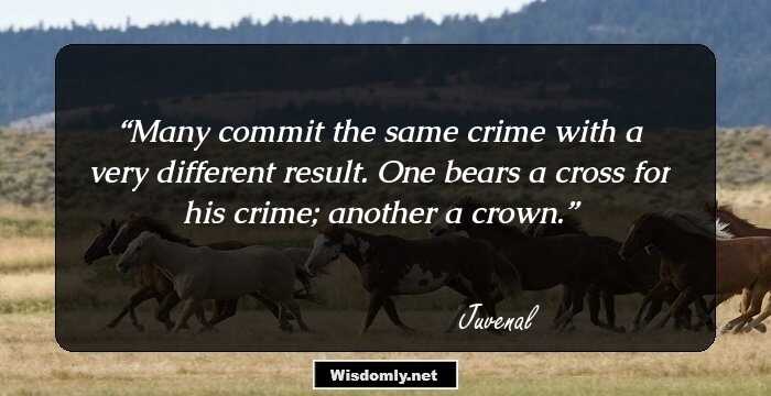 Many commit the same crime with a very different result. One bears a cross for his crime; another a crown.