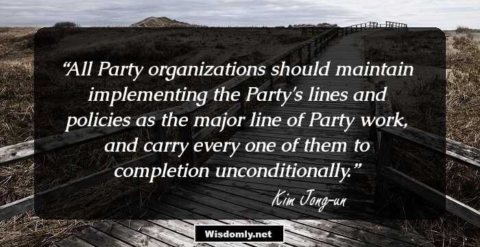 All Party organizations should maintain implementing the Party's lines and policies as the major line of Party work, and carry every one of them to completion unconditionally.