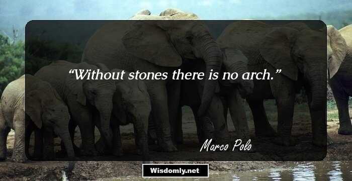 Without stones there is no arch.