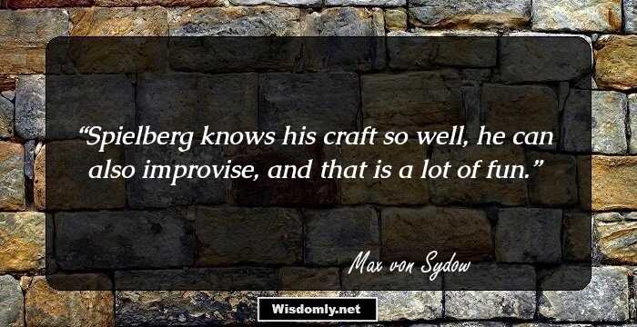 Spielberg knows his craft so well, he can also improvise, and that is a lot of fun.