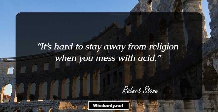 It’s hard to stay away from religion when you mess with acid.