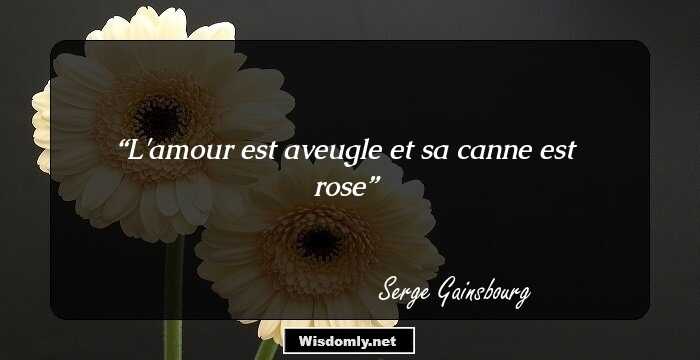 L'amour est aveugle et sa canne est rose