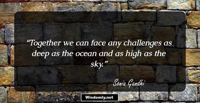 Together we can face any challenges as deep as the ocean and as high as the sky.