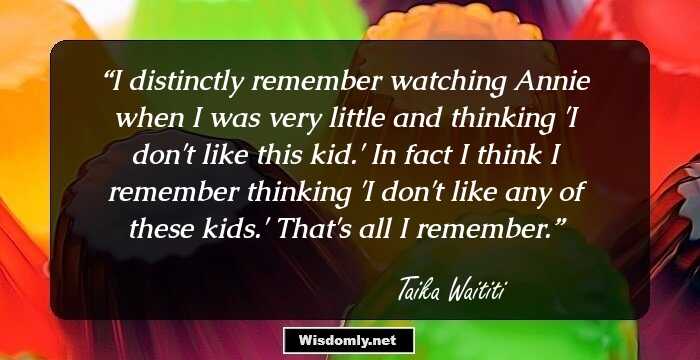 I distinctly remember watching Annie when I was very little and thinking 'I don't like this kid.' In fact I think I remember thinking 'I don't like any of these kids.' That's all I remember.