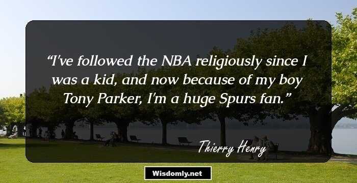 I've followed the NBA religiously since I was a kid, and now because of my boy Tony Parker, I'm a huge Spurs fan.