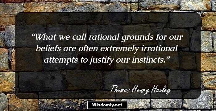 What we call rational grounds for our beliefs are often extremely irrational attempts to justify our instincts.