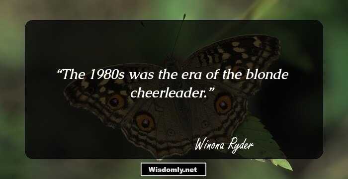 The 1980s was the era of the blonde cheerleader.